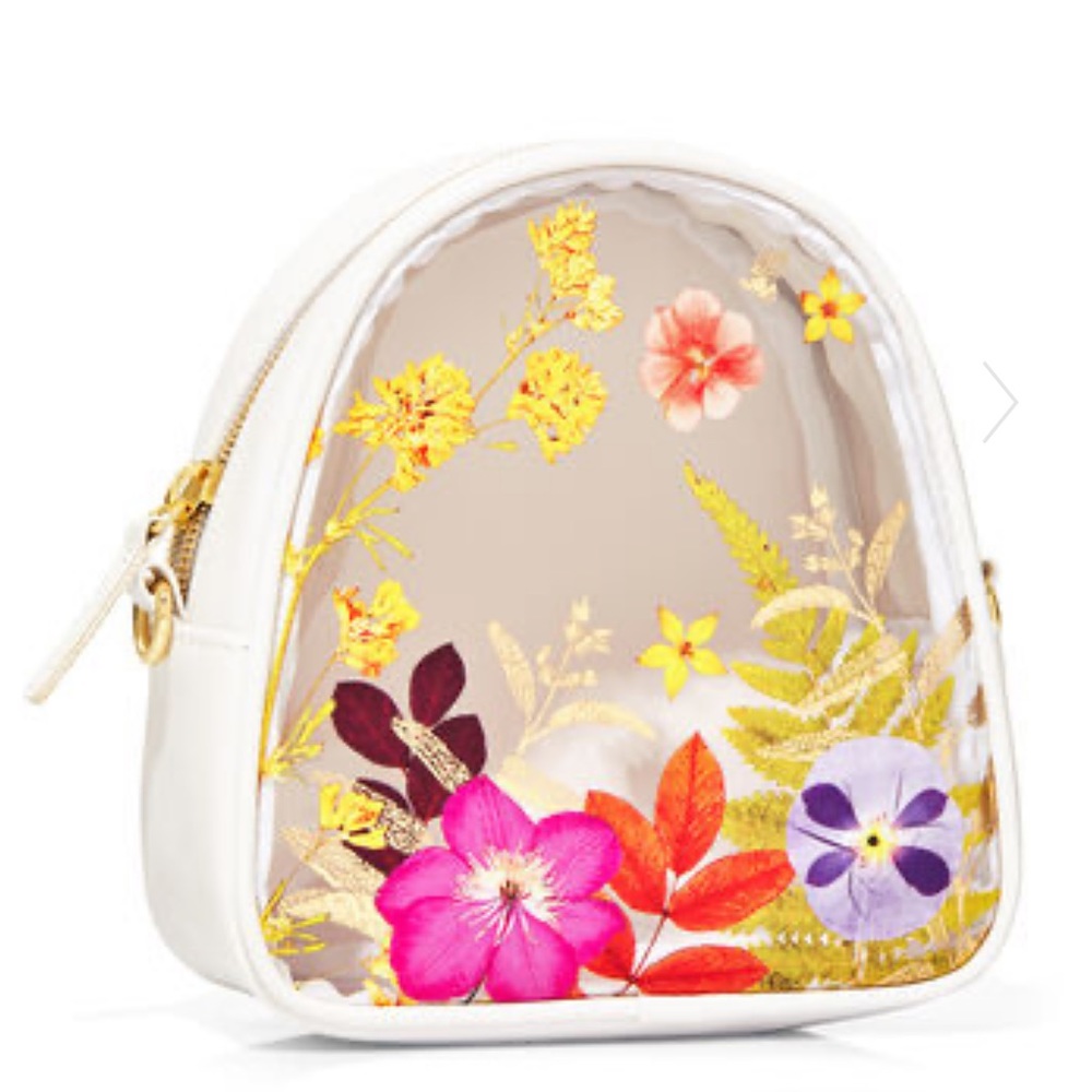 Bath & Body Works Floral Crossbody Cosmetic Bag